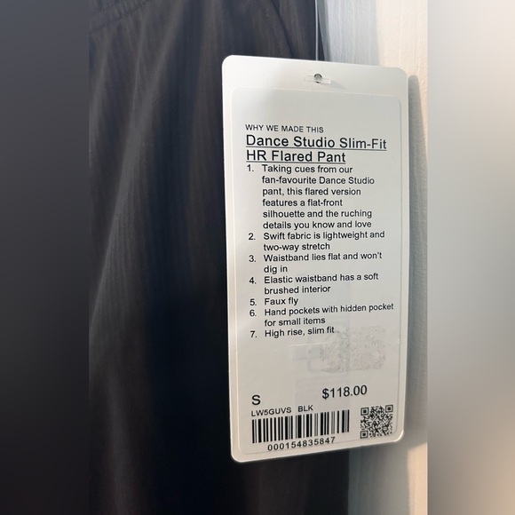 NWT Lululemon Dance Studio Slim-Fit High-Rise Flared Pant- Black/ Size Small - Picture 8 of 10